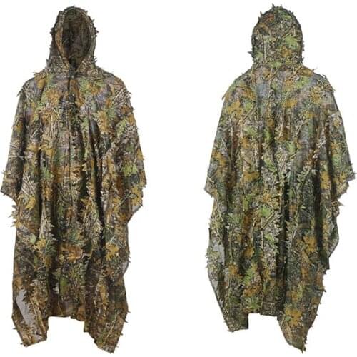Camo Ghillie Caps Hunting Fishing Bionic Army War Games 3D Maple Dimensional Cloak
