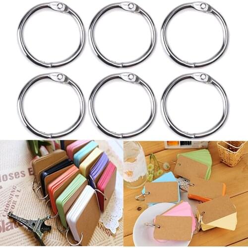 100PCS 25mm Diameter Metal Loose Leaf Ring Binder Binding Ring Clip Album Scrapbook Craft Photo Split Rings Scrapbooking Tool