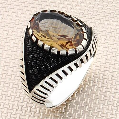 Sterling Silver Ring 925 With Stone For Men Zultanite Gemstone Gift For Him Mens Rings Handmade - Turkish Jewelry