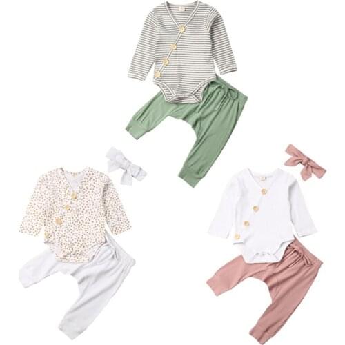 Citgeett Spring 3-18M Newborn Infant Baby Girl Boy Tops Romper Pants Autumn Cotton Outfits Clothes Set