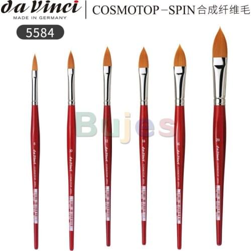 Da Vinci Watercolor Series 5580 CosmoTop Spin Paint Brush, Round Synthetic with Red Handle, Size 12,14,30 ,extra smooth fiber
