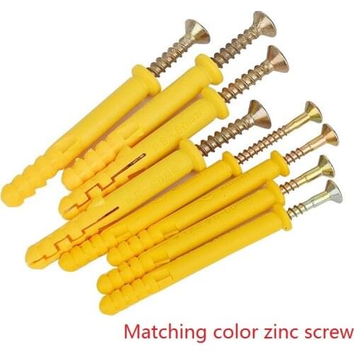Small yellow croaker plastic expansion tube expansion screw nylon rubber plug bolt up self-tapping screw set