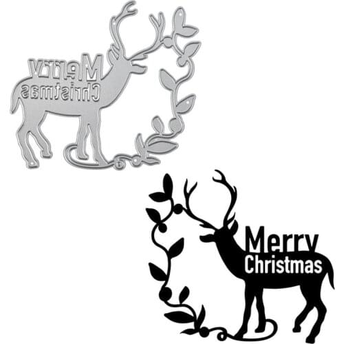 Kokorosa Merry Christmas Deer Metal Cutting Dies New 2019 for Craft Dies Scrapbooking Card Making Embossing Stencil Die Cut