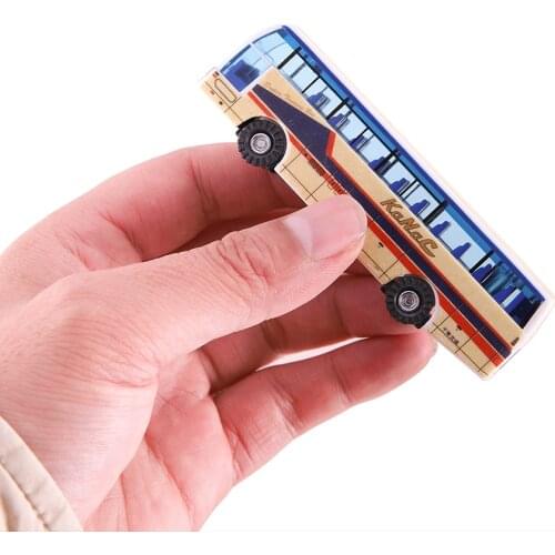 Model Minibus Toys ABS Plastic Vehicle Classic Bus For Building Railway Layout Kits Gifts