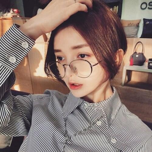 Fashion Ultri-light Round Optical Glasses frames Pure Titanium Eyeglass Frames for Women Spectacle Myopia Glasses Men