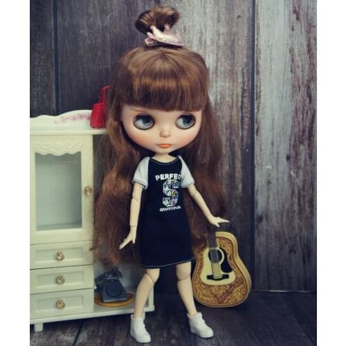 Fashion Cute Outfit Tops Vest Trousers Skirt Blyth Clothes Dress For Dolls