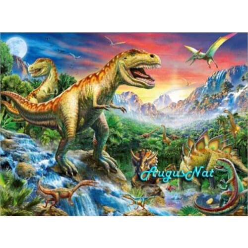 Cartoon diamond painting full square dragon wall art decor dinosaur diamond dots diamont rhinestone pasted animals crafts gift