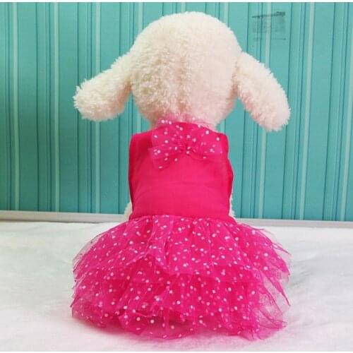 New Sleeveless Princess Dog Dresses Bowknot Lace Skirt Design Pet Puppy Cat Clothing Spring/Summer Cute Apparel for Small Dogs