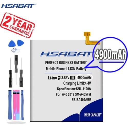 New Arrival [ HSABAT ] 4900mAh EB-BA405ABE Battery for SAMSUNG Galaxy A40 2019 SM-A405FM/DS SM-A405FN/DS GH82-19582A
