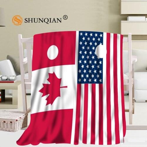 Custom Flag Blanket Office Sofa Blanket Portable Soft Blanket Bed Plane Travel Adult Home Blanket