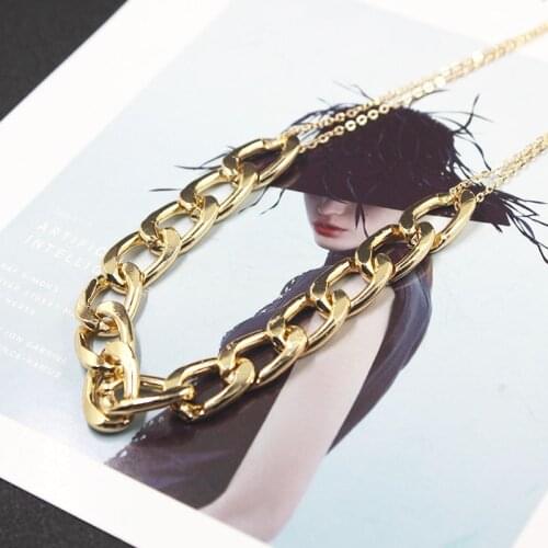 New Jewelry Statement necklace chain cord chunky choker necklace colors big chain necklace fashion jewelry women necklacHJXL1029