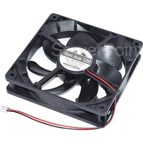 Genuine New For San 9S1212H403 DC 12V 0.39A Two Wires 120X120x25mm Server Square Fan Cooling