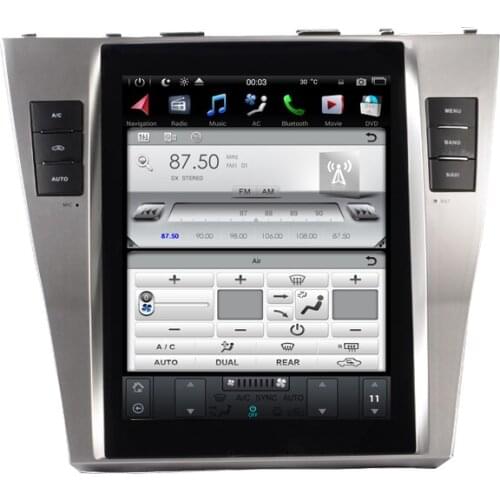 Tesla style 10.4inch android 7.12 car dvd player for TOYOTA CAMRY 2007-2011 auto A/C car multimedia with gps navigation wifi USB