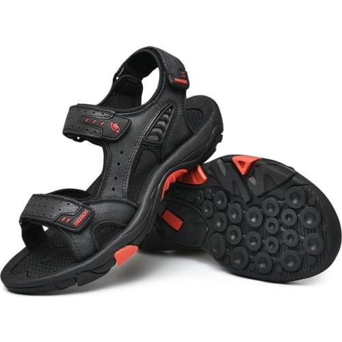 Luxury comfort male slip leather praia summer 39 shoes mens piel para sandales sandals shoe genuine large in slippers s loop on