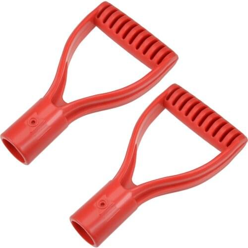 Uxcell 2Pcs Shovel D Grip Handle, 30mm Inner Dia PVC for Digging Raking Tools Red for snow shovel digging raking tools etc