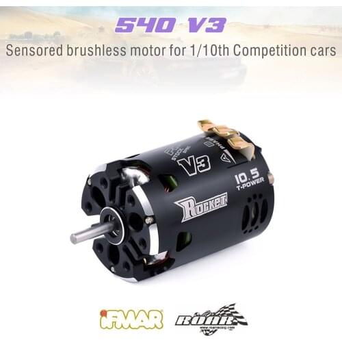 Surpass Hobby Rocket 540 V3 Sensored Brushless Motor Heatsink Can 10.5T 13.5T 21.5T For Electric Hub Motor 1/10 1/12 RC Car