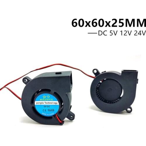 6cm 6028 60x60x25mm Blower DC 5V 12V 24V 60X25MM Blower For Humidifier Fan 2PIN