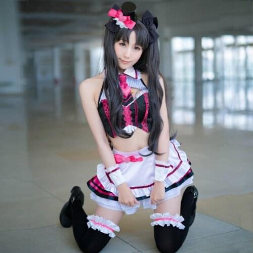 Game FGO Valentines Day Tohsaka Rin Cosplay Costume Women Cute Maid Dress Fate Stay Night Outfits Halloween Carnival Uniforms