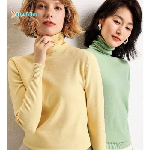 Sweater Women Autumn/winter 2020 New Knitted Pile Collar Pullover with a Bottoming Sweater Loose Long Sleeves