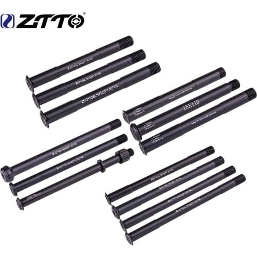 ZTTO MTB Thru axle Road Bike Shaft Front hub Rear hub Skewers 12mm 15mm Wheel Axis Hub Shaft 15x100 12x142 12x100 12x148 15x110