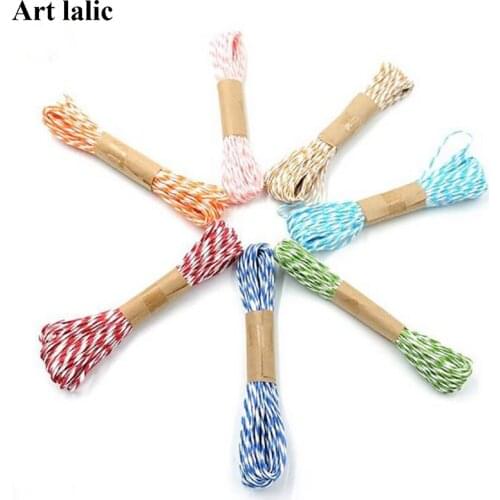 1 Roll 10M Thin Baker Twine Cotton Rope For DIY Gift Packing Scrapbooking Wedding Birthday Party Decoration Kids Deco CP124