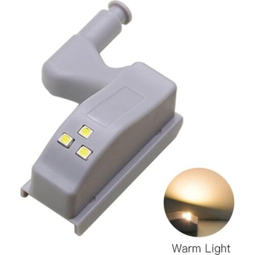 4pcs! Universal 3 LED Under Cabinet Hinge Light 0.25W Plastic Cupboard Closet Wardrobe Night lamp for Hardware Accessories