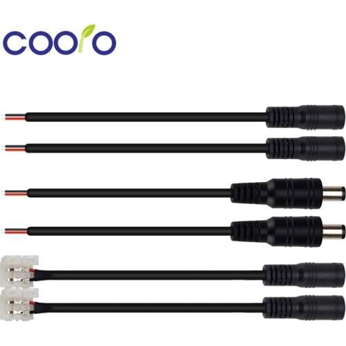 5PCS DC Male And Female Head Plug Line 12V Power Connector Adapter Lock Buckle Power Supply Wiring Connector for LED Strip Light