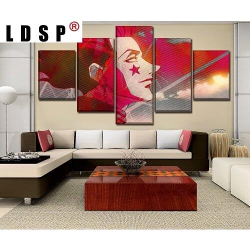 LDSP Abstract 5 Pieces Canvas Paintings Posters Prints Anime Hunter x Hunter Hisoka Sofa Wall Art Picture Home Decor Living Room