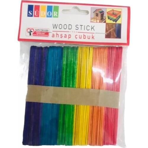 Südor Wooden Stick Small Color 50 Pieces