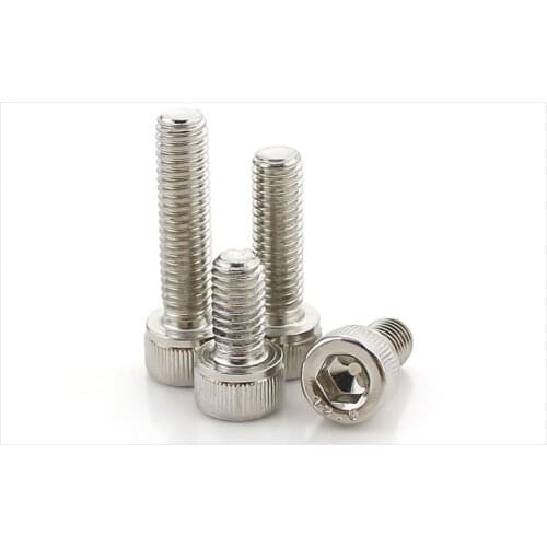 DIN912 12.9 grade bolts high strength Carbon steel hex socket screws M2 M2.5 M3 M4 screws Nickel twill cylindrical head bolts