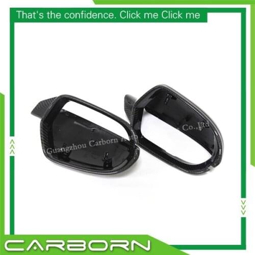 For Audi A6 S6 RS6 Replacement Style Carbon Fiber Mirror Cover Body Side Rear View Mirrors without Side Assist