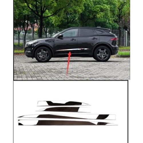 For Jaguar E-Pace E PACE 2018 2019 Car Stainless Steel Chrome Exterior Side Door Decoration Strip Trim 4pcs Matt or brightness