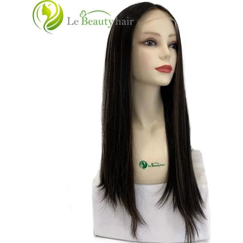 Jewish Wig Kosher Wigs European Virgin Hair Swiss Lace Top Wig Natural Hair Around the Face Highlights Transparent Swiss Lace