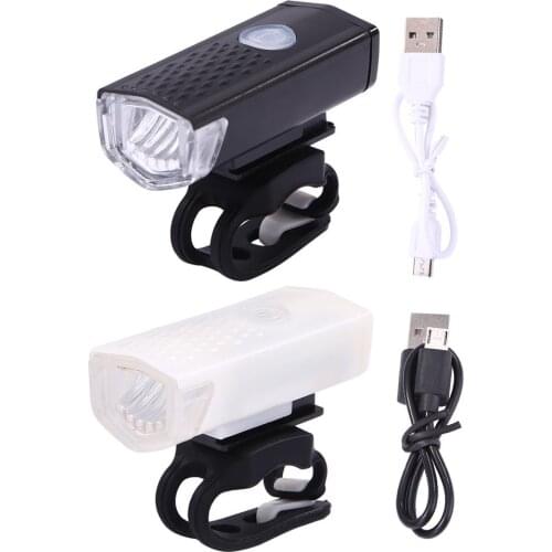 Outdoor Sports ABS Mountain Bike Headlight USB Rechargeable Super 800MAH Battery Waterproof Bright Night Riding Tool Two Color