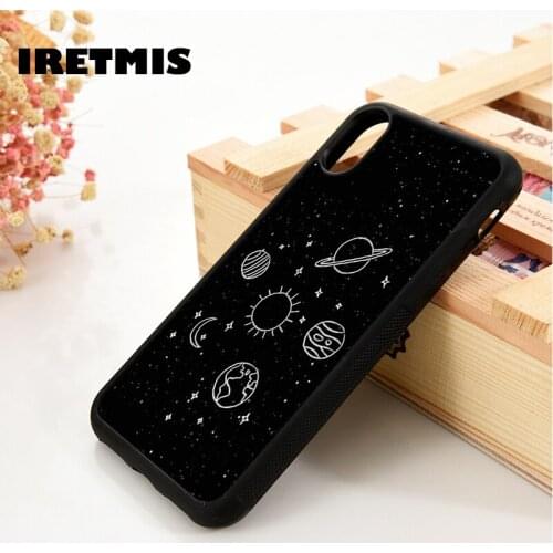 Iretmis 5 5S SE 6 6S TPU Silicone Rubber Phone Case Cover for iPhone 7 8 Plus X Xs 11 12 MINI Pro Max XR Planets Of The Galaxy