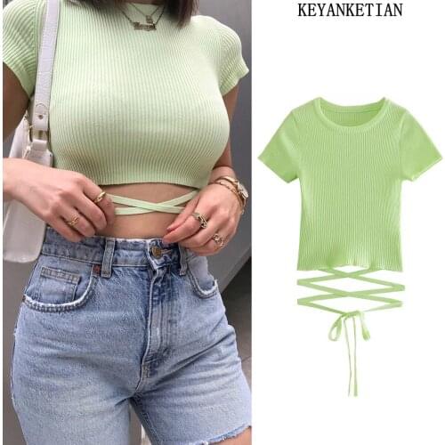 Женские футболки с коротким рукавом KEYANKETIAN China At AliExpress