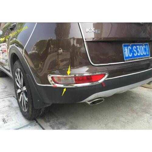 Lapetus Exterior Chrome Rear Fog Lights Foglight Lamps Cover Trim For KIA Sportage 2016 2017 2018 ABS Auto Accessories