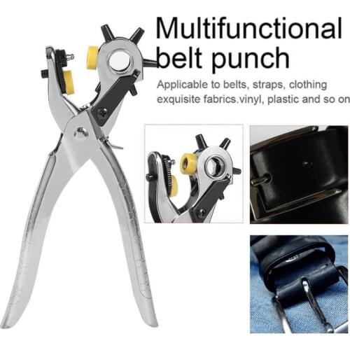 Practical Leather Belt Handle Hole Puncher Eyelet Plier with 5 Different Hole Sizes Leather Strap Watch Band hole punch Tool
