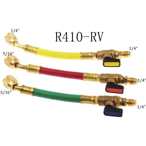R410-RV with ball valve High pressure hose joints Air conditioning and fluoride tube Adding liquid refrigerant tube