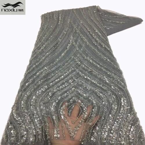 Madison Luxury Sequin Embroidery French Mesh Lace 2021 African Laces Handmade Beaded Onion Dress Tulle Net Lace Fabric