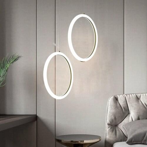 Gold/Black Minimalism led pendant lights For bedroom Bar refectory bedside hanglamp nordic lamp pendant lamp light fixtures