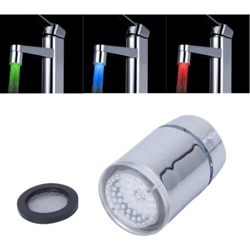 Tri-color LED Temperature Sensor Spray Faucet Water Tap