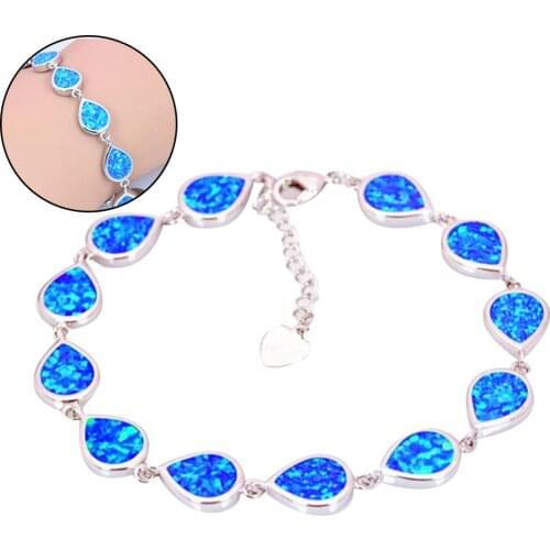 Unisex Fashion Water Drop Opal Bracelet Hand Chain Party Jewelry Accessory Gift