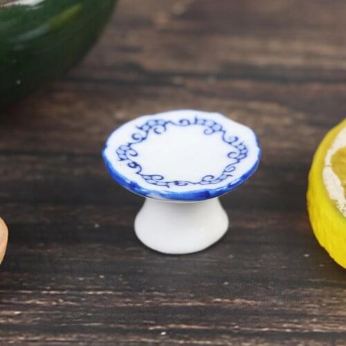 1 X New Arrival 1:12 Dollhouse Miniature Porcelain Fruit Plate Dolls Kitchen Accessories For Dollhouse Decals