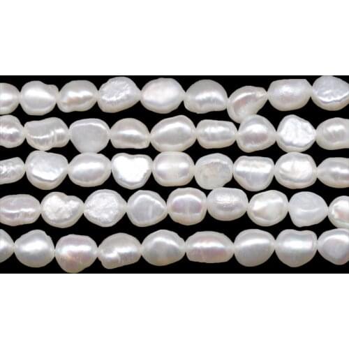 100% Real Natural Freshwater Cultured Pearl Loose Beads White Barquoe Pearls Beads For Jewelry Making DIY Bracelet Necklace 15