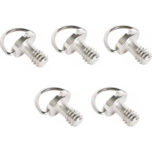 5X 1/4" D-Ring Threaded Screw for DSLR Camera Tripod Monopod Quick Release Plate