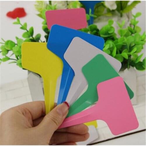 5 pcs/bag Gardening Plant T shape Waterproof Tags Flower Vegetable Planting Label Tools farm garden Seedling tray mark tools