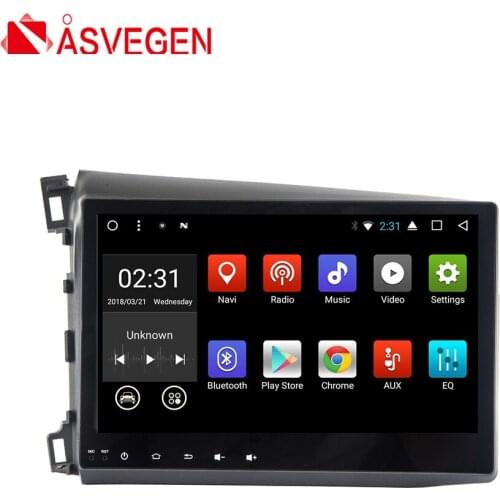 Asvegen 10.2" Android 7.1 RAM2G+32 Quad Core Car Video Player WIFI Radio Multimedia Player GPS Navigation For Honda Civic 2012
