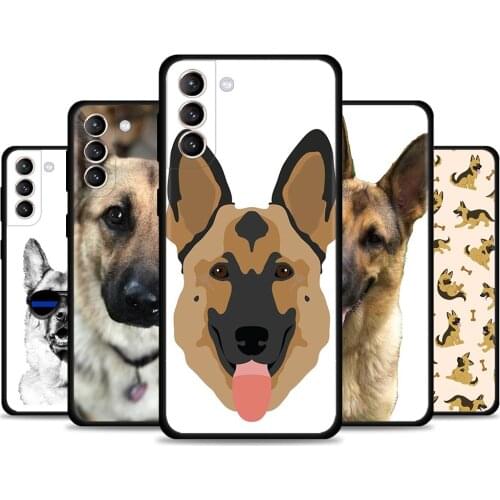 German Shepherd Dog Phone Cover for Galaxy S20 FE S10 S9 Plus S10e Protective Coque Phone Case for Samsung S21 Ultra