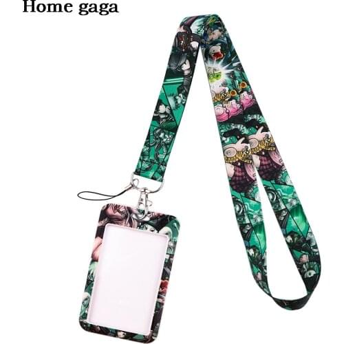 DB496 Homegaga Anime Bear Cartoon Neck Strap Lanyards ID Badge Card Holder Keychain Phone Strap Gift Ribbon Webbing Necklace